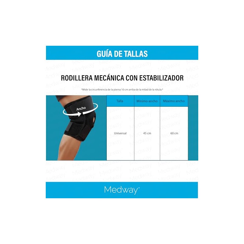 MEDWAY | Rodillera Mecánica con Estabilizador de Rótula – Soporte