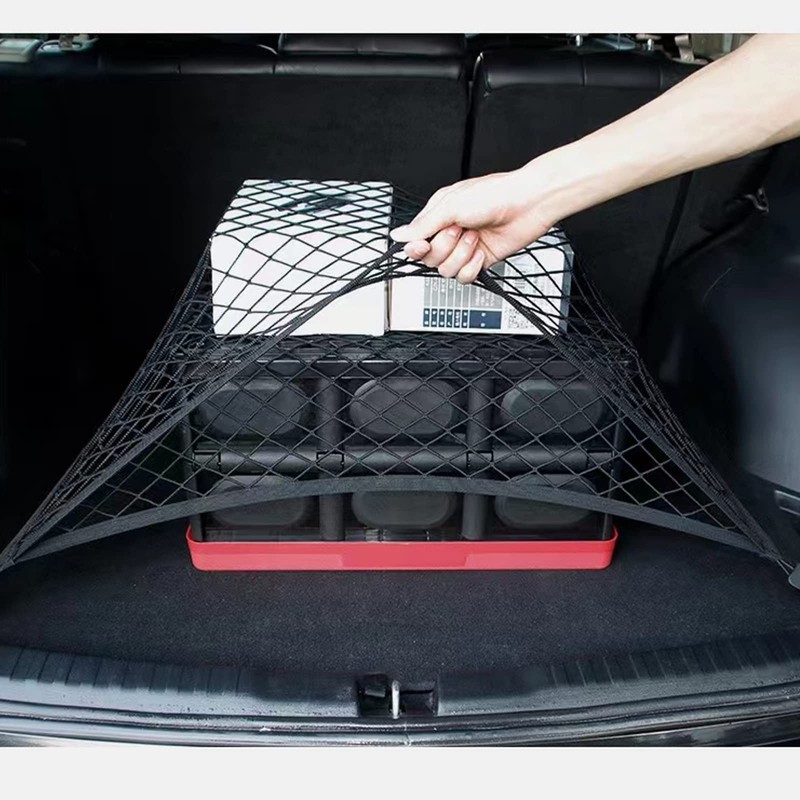 WUERKIYA Car Boot Luggage Net, 70 x 70 cm, Nylon,