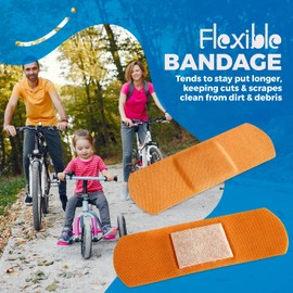 Flexible Fabric Bandages - Flex Fabric Adhesive Bandages Finger-Tip Bandages Knuckles and Thumb Bandages for Finger Care and to Protect Wounds from Infection - (100 Count Box)