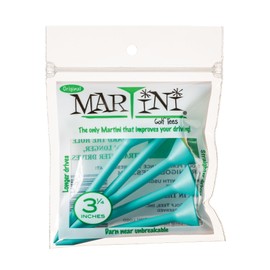 Martini Golf Tees 3-1/4" Durable Plastic Tees (5 Pack), Aqua