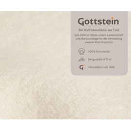 Gottstein High Quality Wool Blanket 100% Merino Virgin Wool 145 x 200 cm Warm Virgin Wool Blanket in 5 Beautiful Colours Tyrolean Wool Manufactory Since 1926 Natural White | St/K