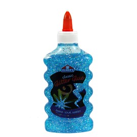ELMER'S 2090853 Liquid Glue Glitter Glue, Blue, 6.1 fl oz (177 ml), Slime, Genuine Imported Product