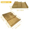 MIAO YUAN Bamboo In-Drawer Knife Block, 17 Slot Large Capacity