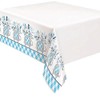 Unique 78393 Blue Floral Elephant Baby Shower Plastic Table Cover,
