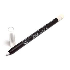 Makeup She Pick 1 Color of Glitter Gel Liner Eyeliner Eye Liner Shimmery Eyebrow Pencil + Free Zipper Bag (EL570-03 White)