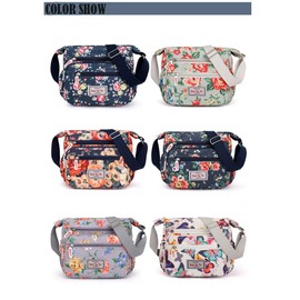 Milky Way Women's Waterproof Multi-Pocket Crossbody Handbags Casual Printed Canvas Shoulder Bags for Outdoor (Light purple)