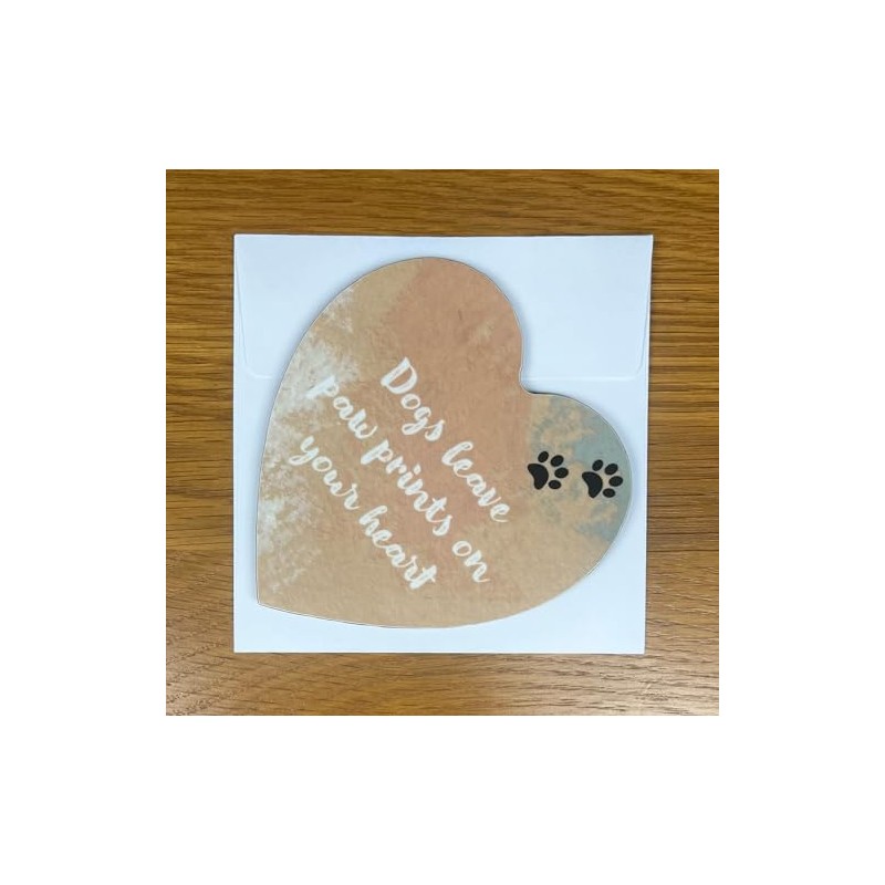 Dogs Leave Pawprints Heart-shaped Novelty Coaster - Unique Gift for