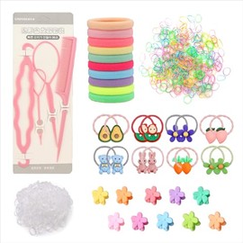 1135 Pcs Girls Hair Accessories Set, Baby Little Girls Gift Set Flower Hair Clip Elastic Rubber Bands Multicolors Hair Ropes Hair Barettes Accessories for Baby Girls and Women