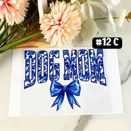 UV DTF DECALS, 4" height, Cup Decals, Cup Stickers, Cup Decor:_#13 - Dog Mama (sparkle)