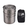 Camping Pot Set | Backpacking Stainless Steel Cookware - Portable