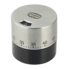 Dr.Oetker Kitchen timer Profi 6,5 cm in silver, Stainless Steel, 6.5 x 5 x 5 cm