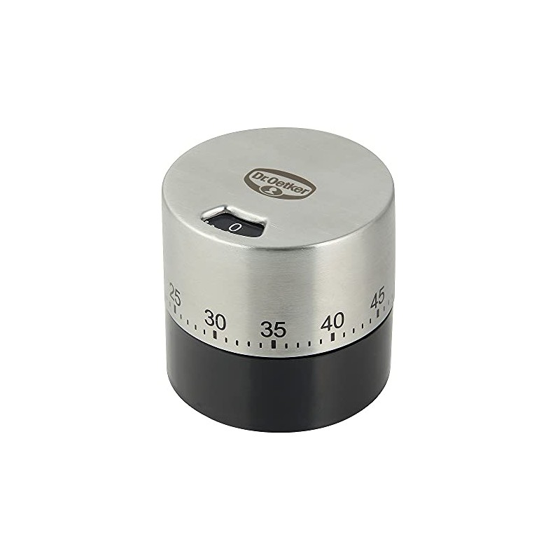 Dr.Oetker Kitchen timer Profi 6,5 cm in silver, Stainless Steel,