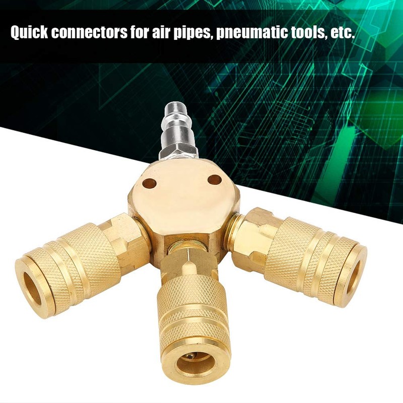 1/4 Inch T Shape Three-Way Pneumatic Connector T Quick Coupling