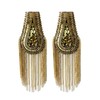 IZONHERE Ringmaster Cosplay Shoulder Epaulets Beaded Crystal with Tassel for