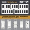 20 Pack BESTTEN Screwless Wall Plate, 1 Gang Decorator Light