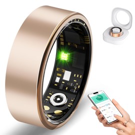 Smart Ring for Women Men, Sleep Tracker Ring with Heart Rate, Blood Oxygen, Fitness Ring for Activity Tracker/Steps/Calories, No Subscription, Waterproof Health Rings,Utra Battery Life (Rose Gold, 10)