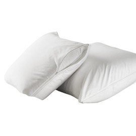 Dependable Industries Deluxe Zippered Vinyl Pillow Covers 2-Pack - 20"x29" Waterproof Protectors, Ideal for Home, Hotel, Hospital - Long-Lasting Pillow Protection