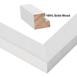 RPJC 4x6 Solid Wood Collage Picture Frame with High Definition Glass Display 4-opening Family Multi Photo Frames For Wall Hanging White