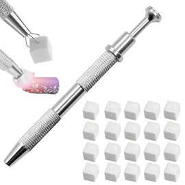 WeddHuis Pack of 200 Nail Art Sponge Metal Grippers Mini Replaceable Nail Sponges Nail Art Rendering Tools Gripper Blocks Manicure Gradient Nail Art Sponge Nail Design Nails Accessories (Colourful)
