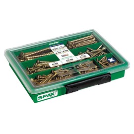 SPAX Yellox 4000001991039 Assortment Small Screw Set with 7 Dimensions, 245 Pieces, Countersunk Head, Phillips Z, Yellow