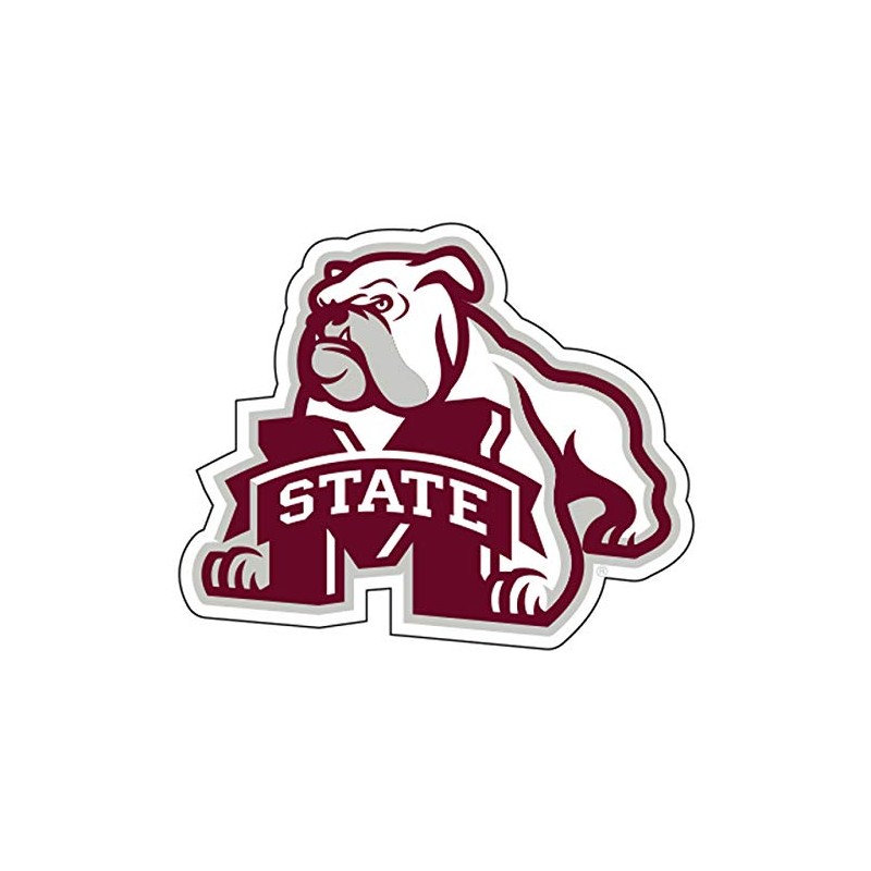 Mississippi State Decal (M-STATE BULLDOG DECAL (3''4''6''12''), 6 in)