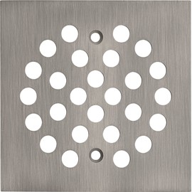 Bropury Square 4-1/4-inch Screw-in Stainless Steel Shower Floor Drain Cover Grate Strainer,Brushed Nickel (Antique Bronze)