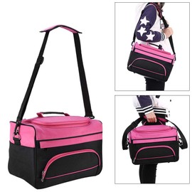 Professional Cosmetics Beauty Hairdressing Styling Bag, Multi-functional Hair Makeup Salon Hairdresser Toiletry Organizer Tool Bag Case Holder Box with Strap for Hair Stylist Shoulder Carrying