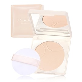 Wugbc Pressed Mineral Powder Foundation Palette 4-in-1 SPF 35 Concealer Setting Makeup Matte Finish Lightweight Buildable Coverage Oil Control Sun Protection for Women Daily Use