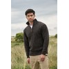 Aran Crafts Men's Irish Cable Knitted Wool Half Zip Sweater
