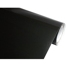 Hachi Auto Gloss Black Vinyl Car Wrap Adhesive Film Roll (7FT x 5FT)