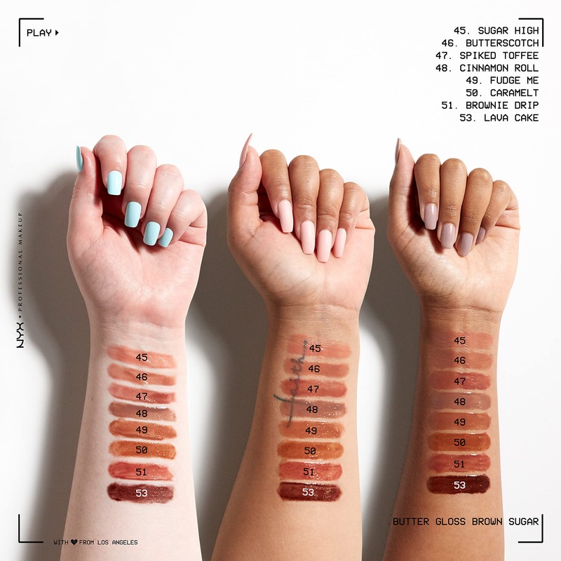 NYX PROFESSIONAL MAKEUP Butter Gloss Brown Sugar, Non-Sticky Lip Gloss