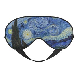 Van Gogh The Starry Night Sleep Mask Eye Mask with Adjustable Strap Eye Sleep Shade Cover Blocks Light for Women Men Airplane Travel Nap