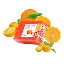 Cipszoely Pure Kojic Acid Skin Brightening Soap, 100g Natural Soap Bar Body Facial Soap Deep Cleaning, Vegan Soap Womens Mens Soap Barimprove Uneven Skin Relief of Acne Blackheads Pores