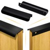 Mnixy Hidden Cabinet Handles 4 Pieces Furniture Handles Aluminium Profile
