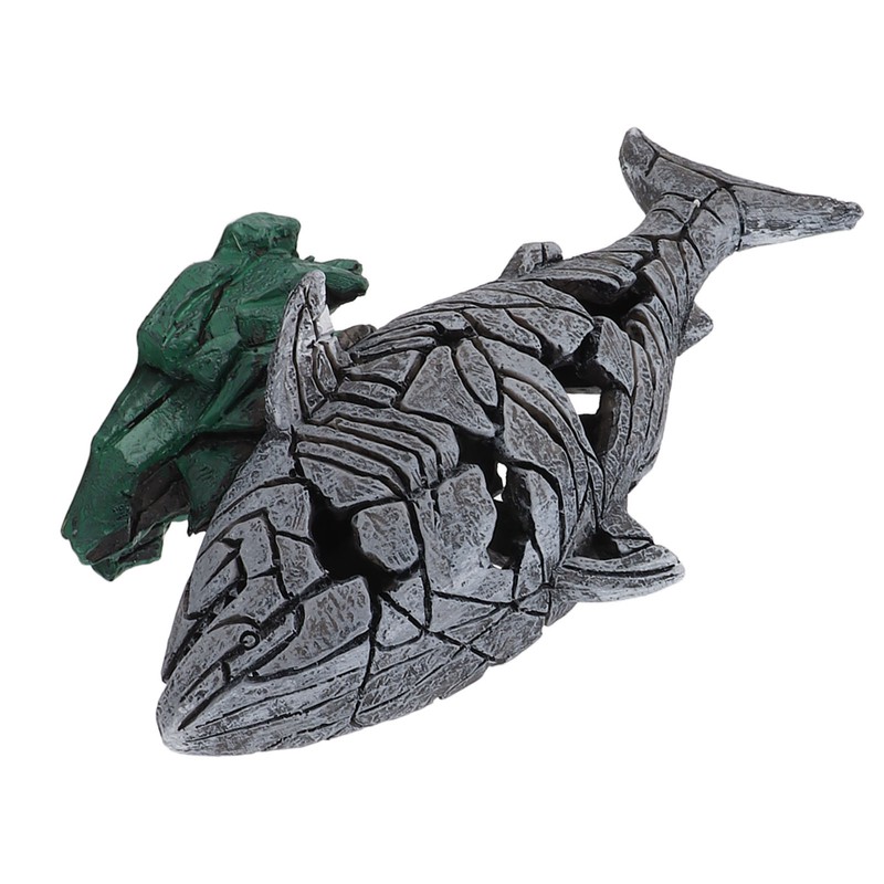 Shark Sculpture Hollowed Waterproof Resin Durable 7.3in Long 4.5in Wide