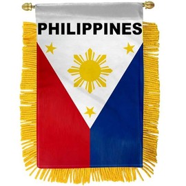 Philippines flag Mini Banner Country Pride Car Display