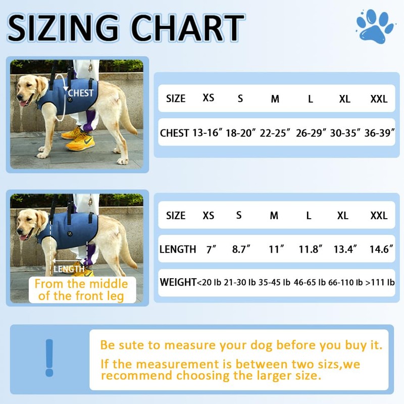 Coodeo Dog Lift Harness, Pet Support & Rehabilitation Sling Lift