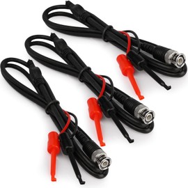 CLDIY BNC - Juego de cables de prueba para osciloscopio, sonda, osciloscopio, prueba BNC a mini pinzas de prueba para agarrar, juego de 3 unidades
