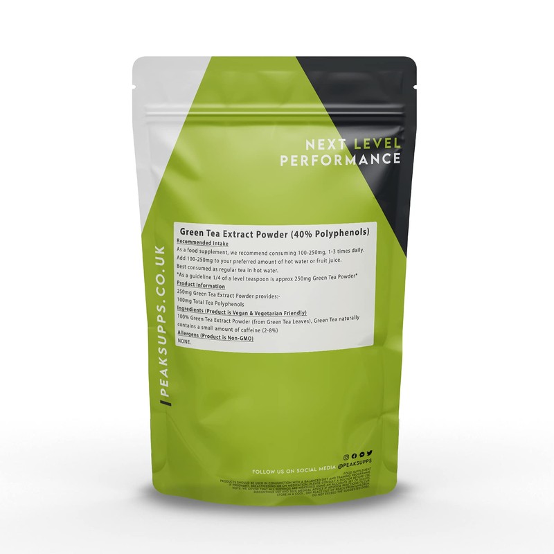 Green Tea Extract Powder 1kg - 40% Polyphenols - Vegan