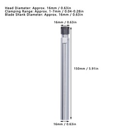 2PCS/Set ER11 Straight Shank Extension Rod 40Cr+ Carbon Steel Collet Chuck Holder CNC Milling Lathe Parts Tool Holder with Wrench 1-7mm Clamping Range(C16-ER11M-150L)