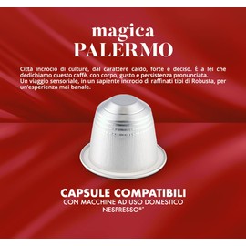 Caffe Borbone Aluminum Coffee Pods Compatible with Nespresso Original Machines, Magica Palermo, Medium Roast, Intense and Full-Bodied, Genuine Italian Coffee - 50 Count