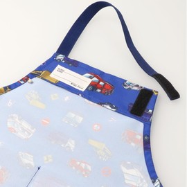 [キッズフォーレ] エプロンセット ＫＦＢ 総柄エプロン B L ボーイズ ブルー L