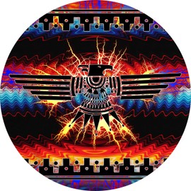 Tire Cover Central Southwestern Thunderbird Spare tire Cover (Select tire Size/Back up Camera Option in Menu)