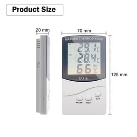 Digital Indoor Hygrometer TA318 Digital LCD Indoor Outdoor Electronic Temperature Humidity Meter Climate Display Room Climate Monitor