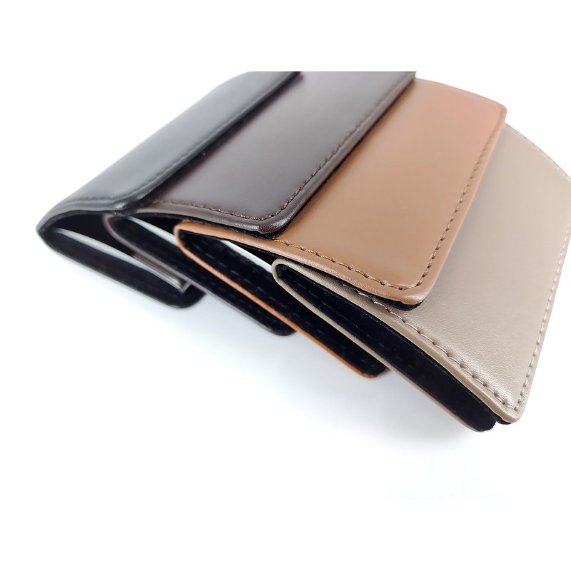 FUJISKY Business Card Holder, Cowhide Leather, For Graduates And Veterans,