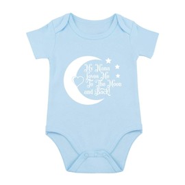 SproutJoy I Love My Nana - Body para bebé, ropa de bebé para abuela, anuncio de embarazo, Azul, 12 meses