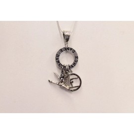 Dance Themed Pendant Necklace; I Love Dance; Dance Mom