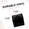 Prescott Plastics 1 1/2 Inch Square Black Vinyl End Cap,
