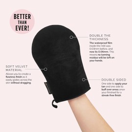 Sienna X Velvet Luxury Self Tan Glove, Artificial Tanning Applicator for a Streak Free and Flawless Tan Machine Washable and Waterproof Glove, Perfect for Tanning at Home