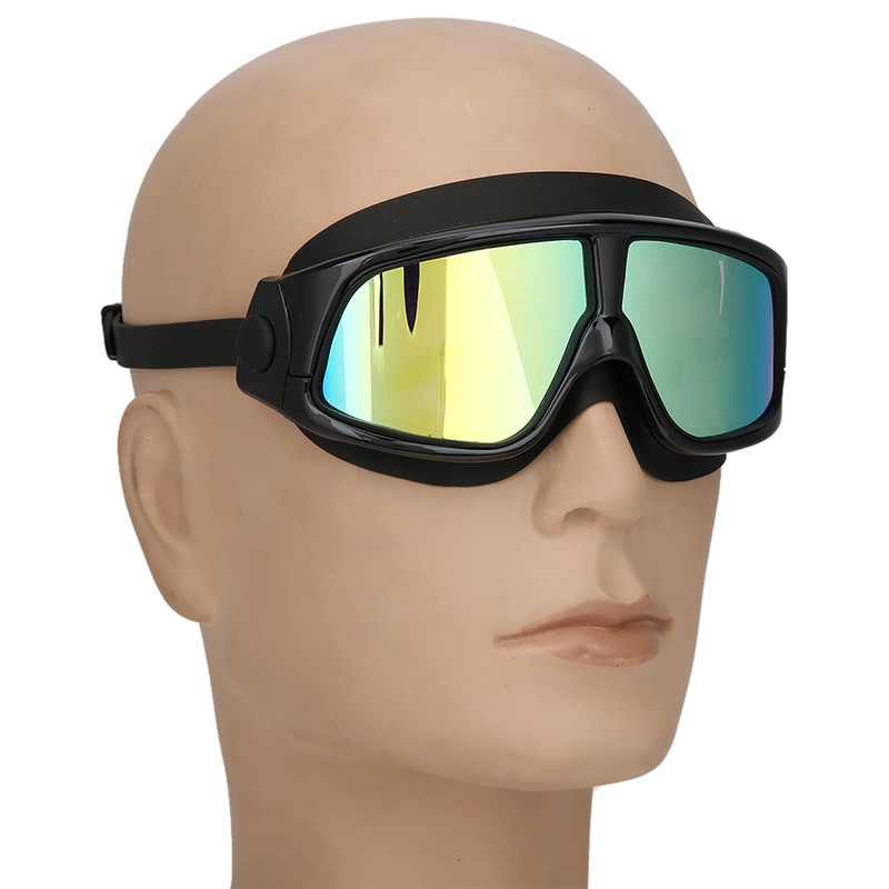 Electroplated Large Frame Swim Goggles Anti Fog Silicone Swimming High